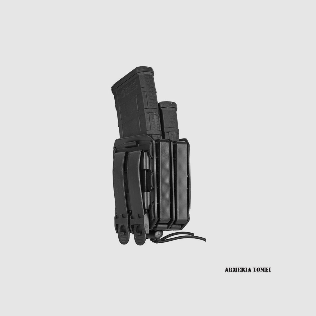 VEGA HOLSTER – 8BL04 DUBBELE MAGAZIJNHOLDER IN VERSTELBAAR POLYMEER MET TUBULAIRE ELASTIEK, afbeelding 2 van 2