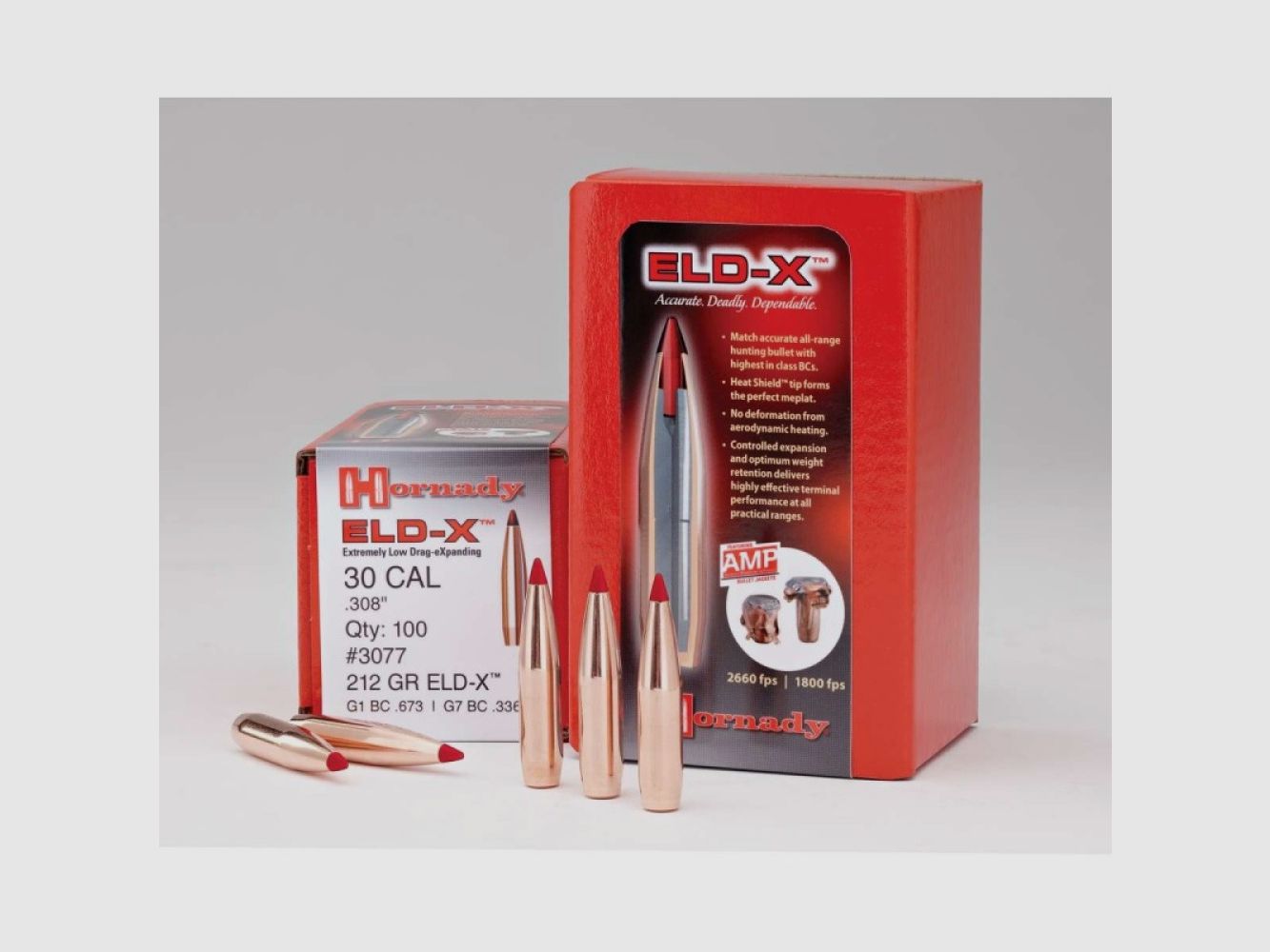 .308 Geschosse Hornady ELD-X 212 gr VE100