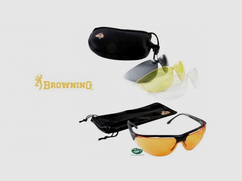 BROWNING Claymaster Shooting Glasses with Interchangeable Lenses 12715