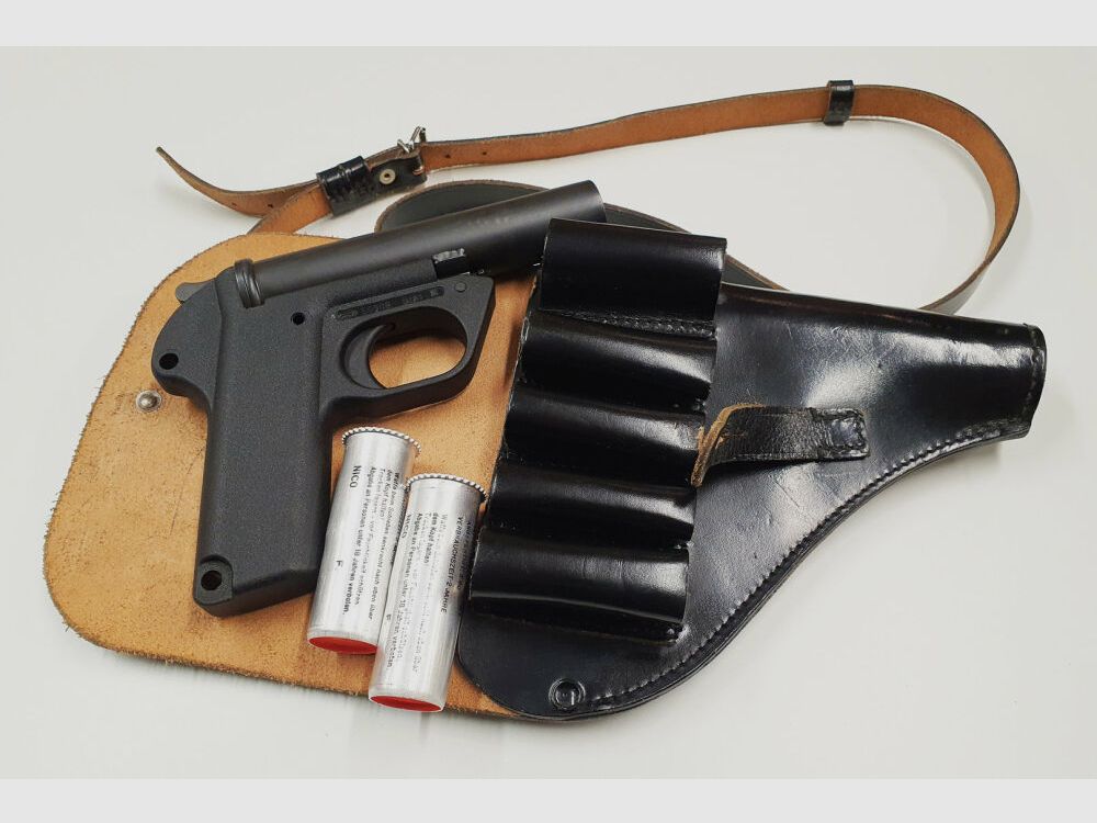 GEBR. DEWALD OHG HK P2 Borsa per pistola segnaletica SigPi P2A2 con tracolla, immagine 7 di 9