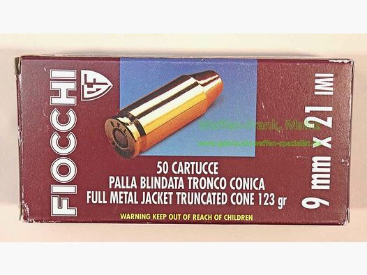 Fiocchi - Włoskie naboje do pistoletów 9 mm x 21 IMI