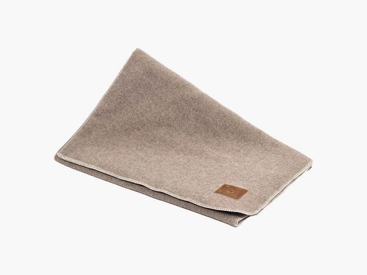 Fireplace blanket "Doublette" made of Mongolian wool, beige