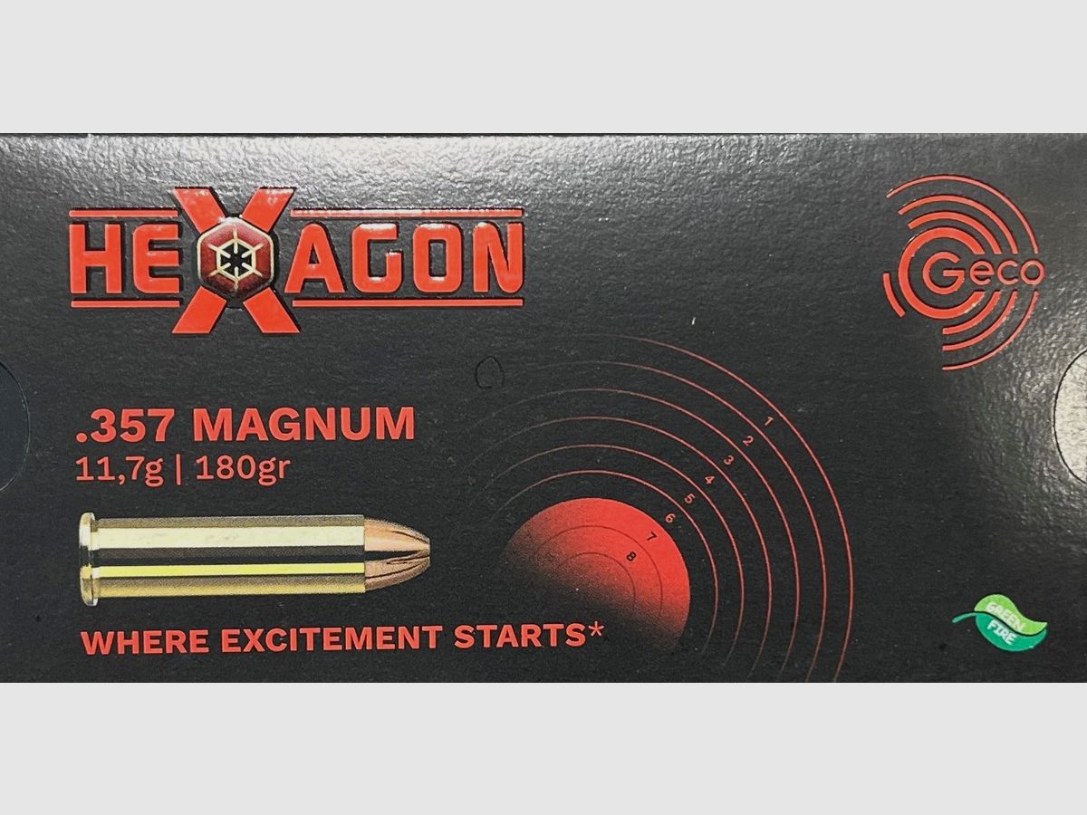 Geco .357Magnum Hexagon 180grs - 1000 shots