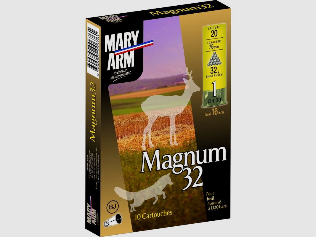 JAGD-PATRONE MARY ARM MAGNUM 32 BJ – KALIBER 20, Bild 1 von 2
