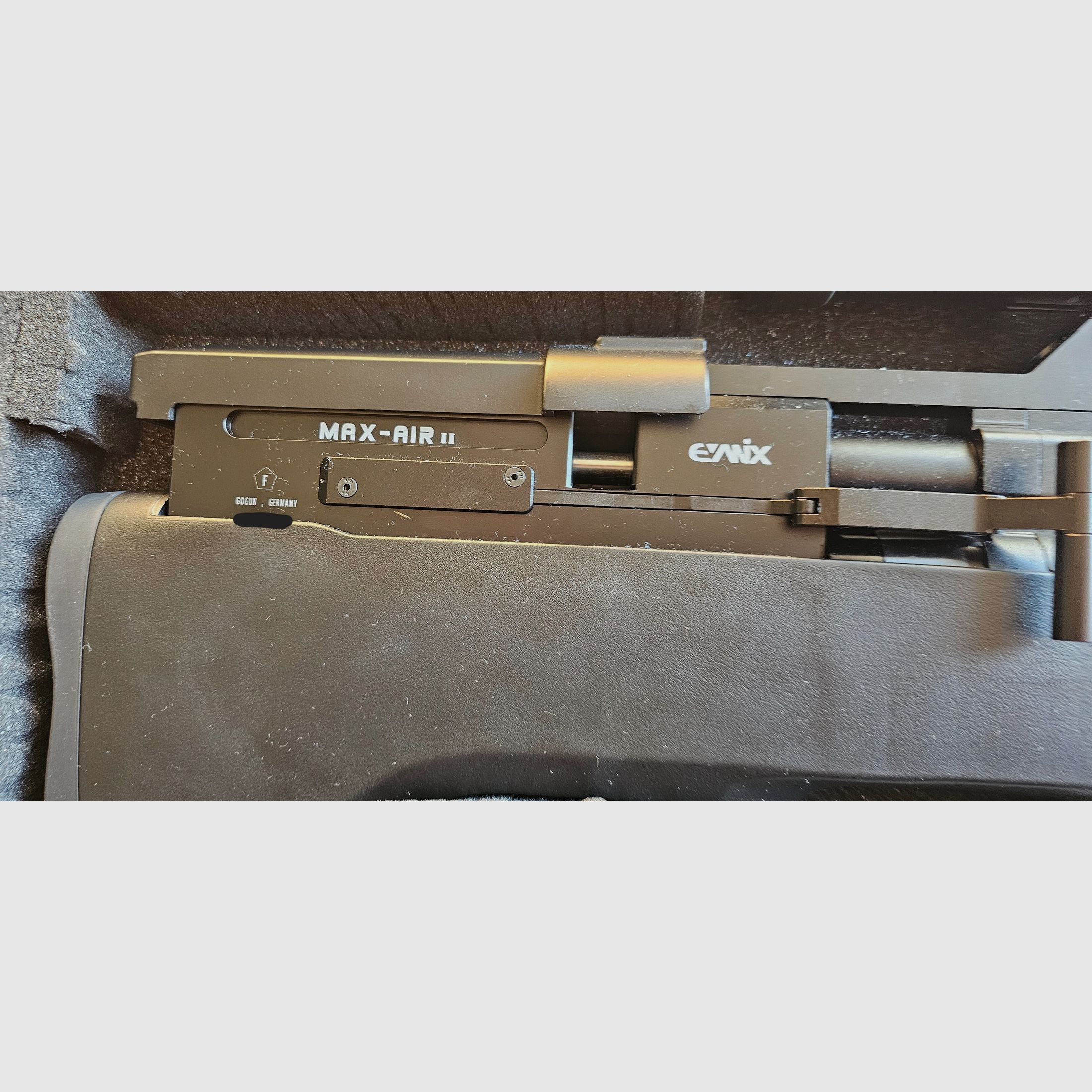 Evanix Max Air II .30 (7.62 mm) PCP air rifle set – GoGun (F-mark) + Element Optics + Sportsmatch + Schalock + accessories (incl. invoice)