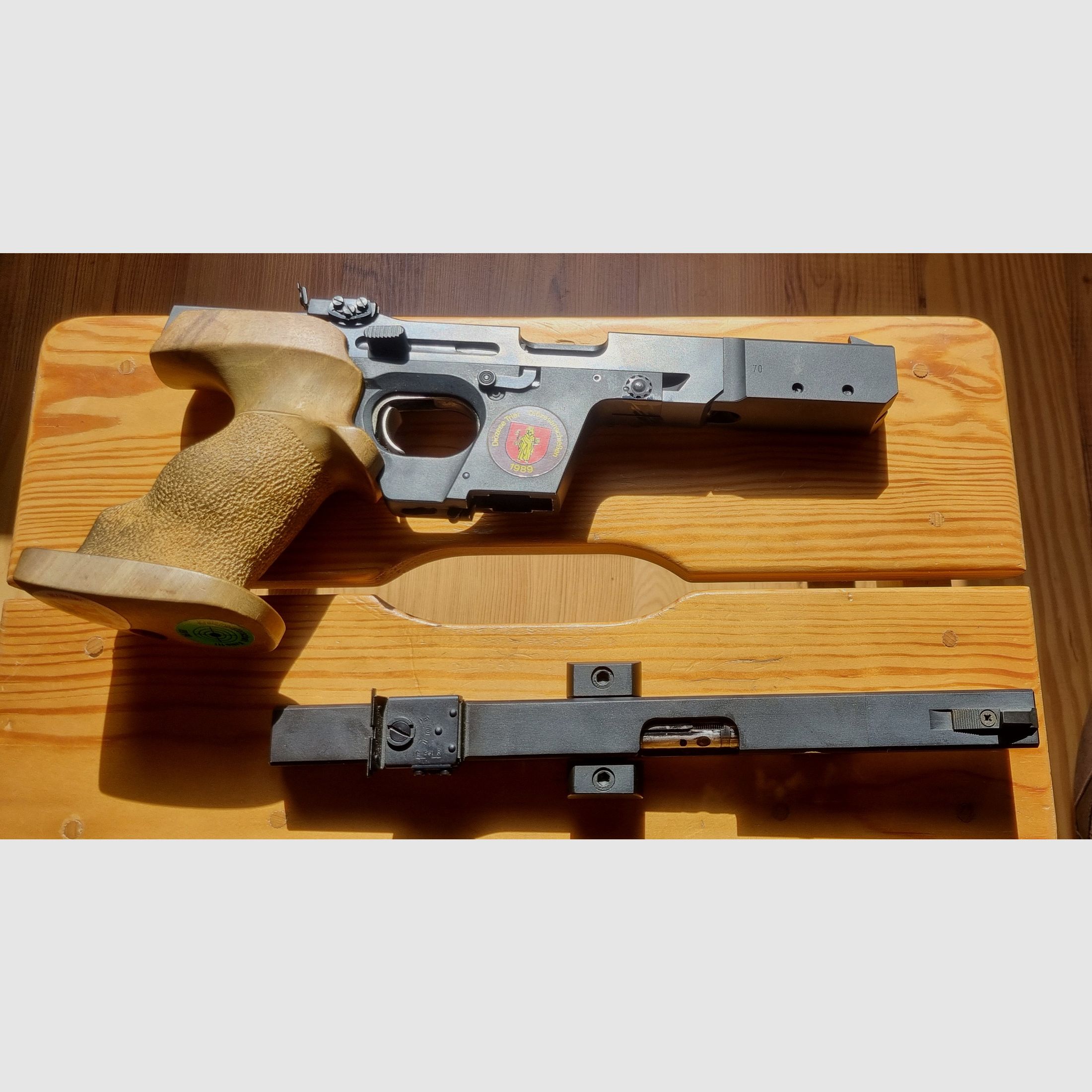 Walther GSP .32 with WS .22 Lr and barrel weight, image 1 of 8
