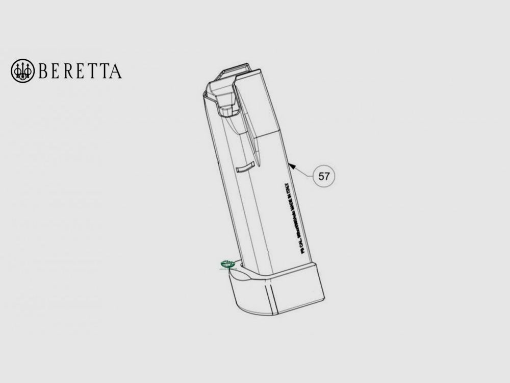 BERETTA Magazin 80X 9 mm kurz 15 Schuss C8J003