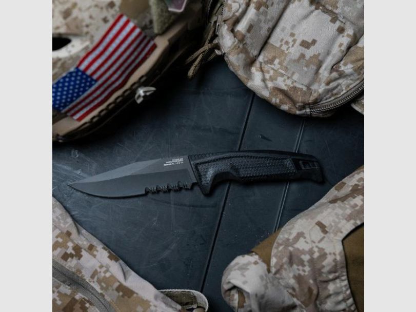 SOG Recondo FX Czarny częściowo ząbkowany nóż taktyczny, zdjęcie 21 z 24