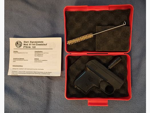 EM-GE 61 Startpistole 6 mm mat geblauwde Signaalpistool met extra loop