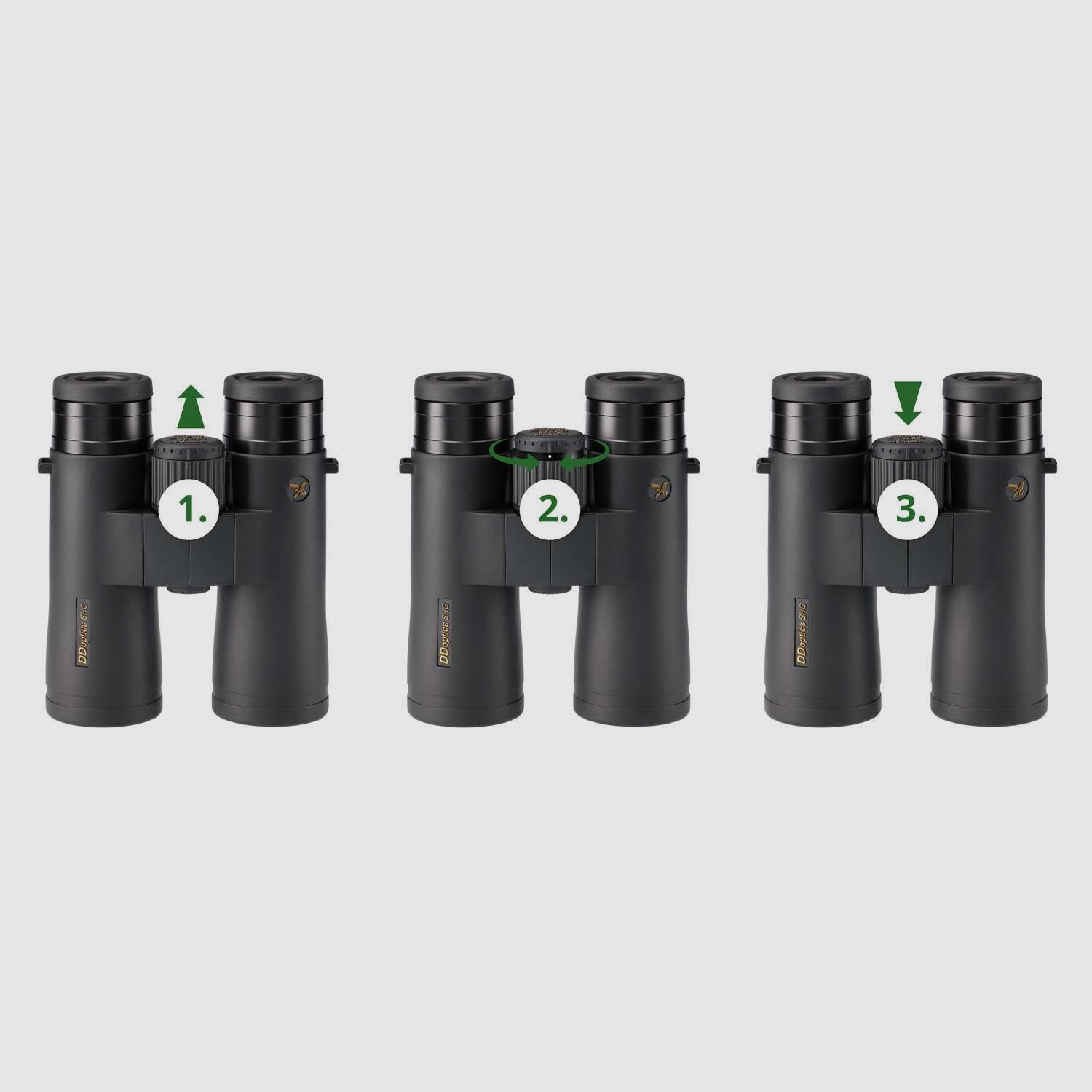 DDoptics 440100100 binoculars SHG 8x42 with case and carrying strap