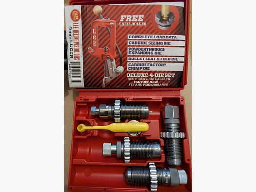 LEE PRECISION Carbide 4-delig Matrizensatz die set | 9 mm Luger | NIEUW