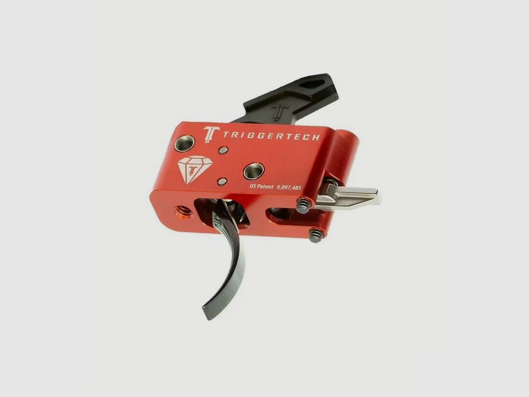 Triggertech Matchabzug Diamond AR15 Primary Pro Black 1.0 TO 4.0 LBS AR-15 Duty-Black Curved RED DIAMOND