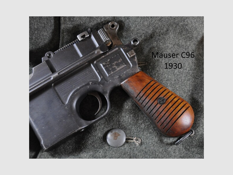 Nussbaum-Griffschalen für Pistole Mauser C96 1930