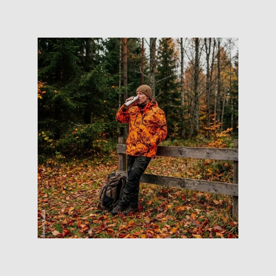 Isolierte Polyester-Camo-Jacke Orange, Bild 4 von 17