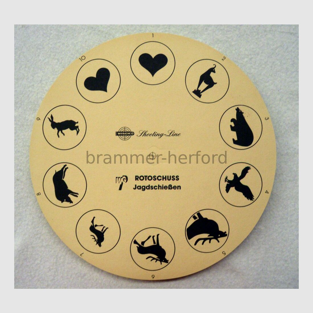 Wischo target boards for rotary shooting device