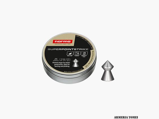 NORMA – SUPERPOINTSTRIKE 4,5MM (.177) <24JOULE 0,53g | 8,2gr (500 STK)