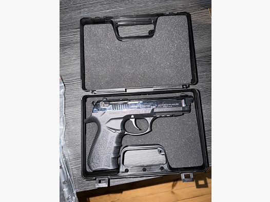 918-P blank firing pistol chrome 9mm incl. accessories