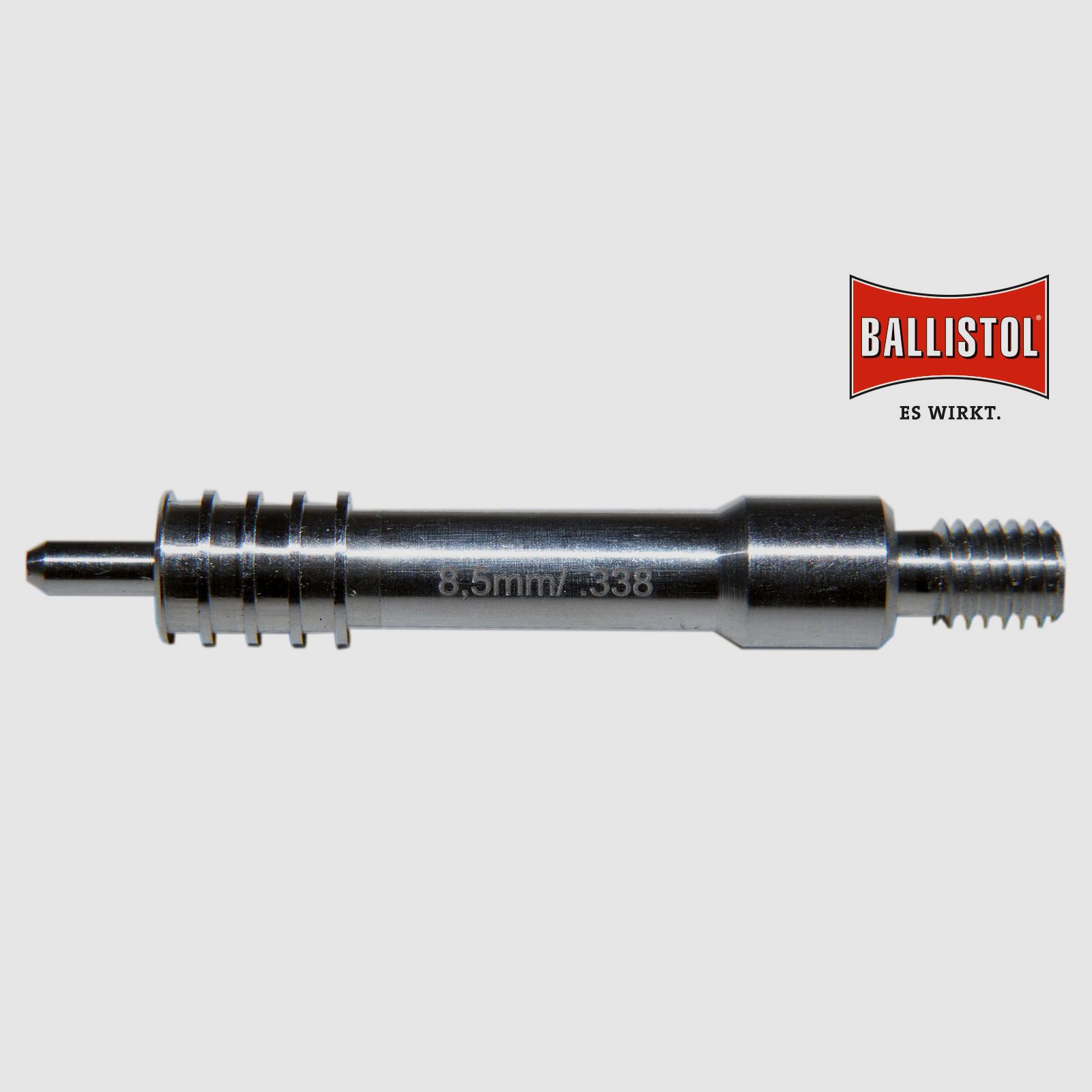 Ballistol Patch-Adapter aus Aluminium, Ø 8,5 mm (M5 Außengewinde)