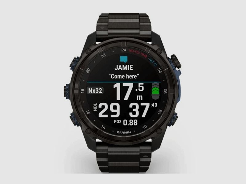 GARMIN DESCENT MK3i | Titanio revestimiento DLC gris carbón correa titanio, imagen 3 de 13