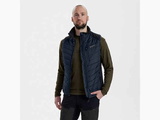 Moor Wattierte Weste mit Strick - Dark Blue – Größe: 5XL