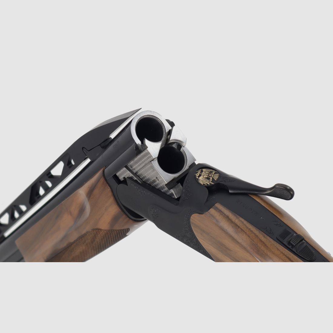 Huglu TRP DLX Bockflinte High Rib, verstellbare Schiene , Kal. 12/76, 76cm Lauf, Schwarz