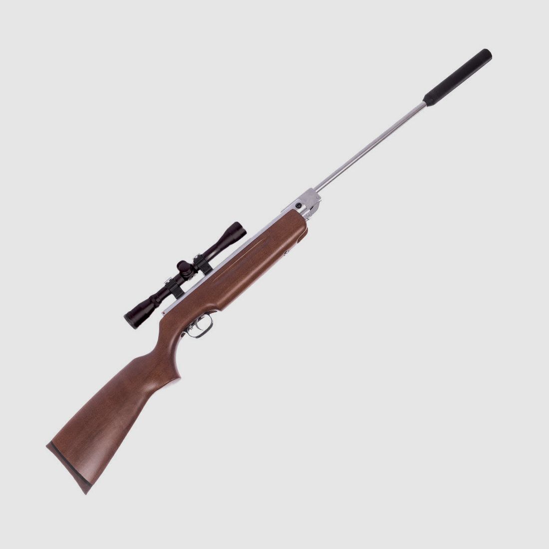 Weihrauch HW 35K Silverwood air rifle cal. 4.5mm pellet trap set