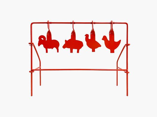 Ziel 4 Tier-Silhouetten Metall
