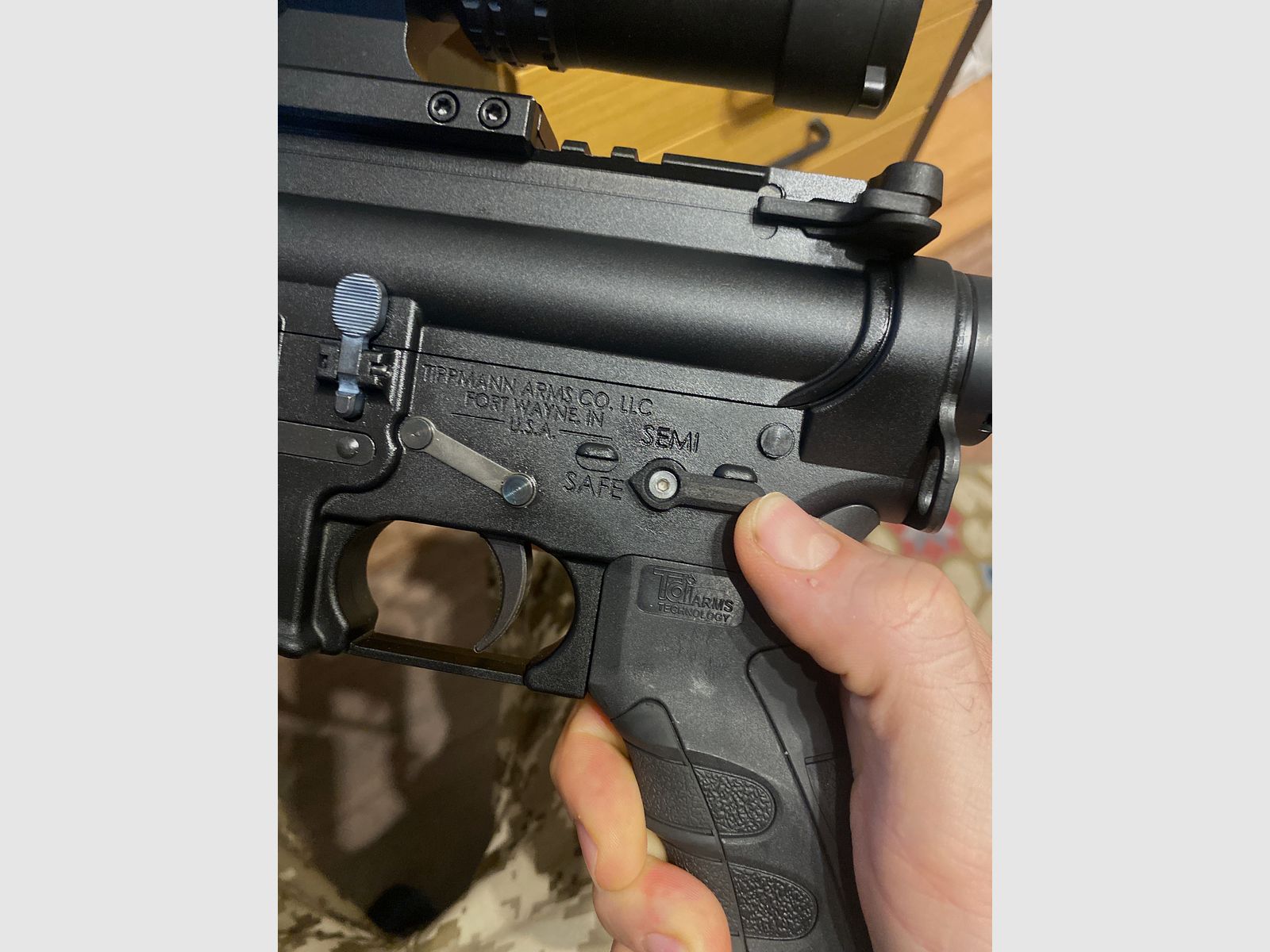 Safety lever on both sides 45 degrees for Tippmann M4-22 (or other AR15 systems)
