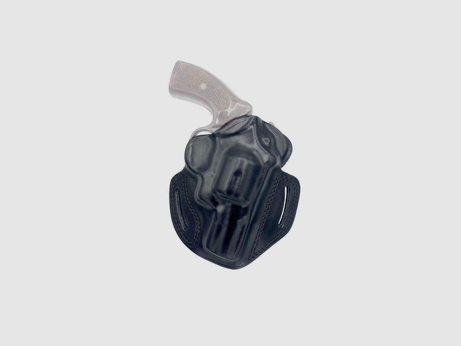 Pancake Lederholster für Revolver 2 1/2" S&W K/L Frame,Colt,Ruger,Korth,Taurus,HW 357,Zoraki R1/R2 Schwarz Rechtshänder