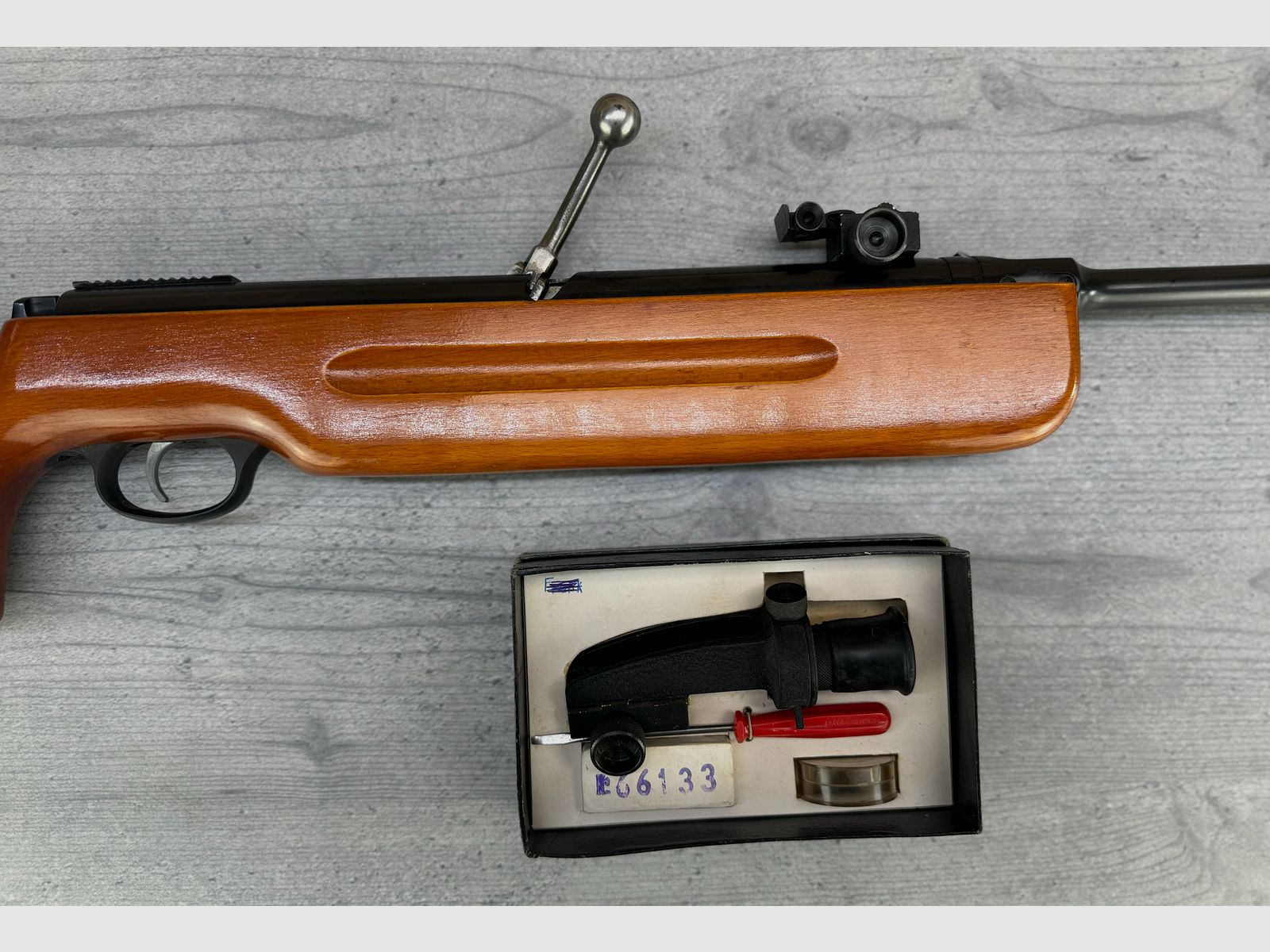 Haenel Mod. 311 Luftgewehr 4,5mm Diabolo mit Original Diopter (+Set) und Kimme, Tragetasche