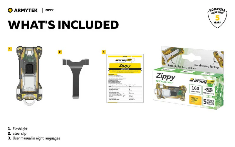 ARMYTEK Zippy Lamp – 200 Lumen – Blauw, afbeelding 1 van 24