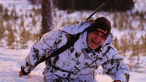 Elchjagd am Polarkreis Moosehunt in Sweden