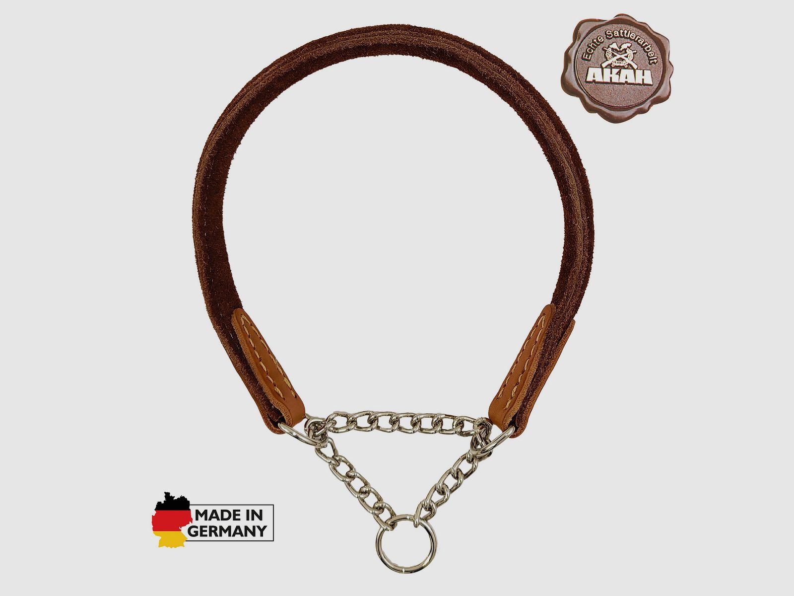 AKAH Halsung aus Yak-Leder Velours