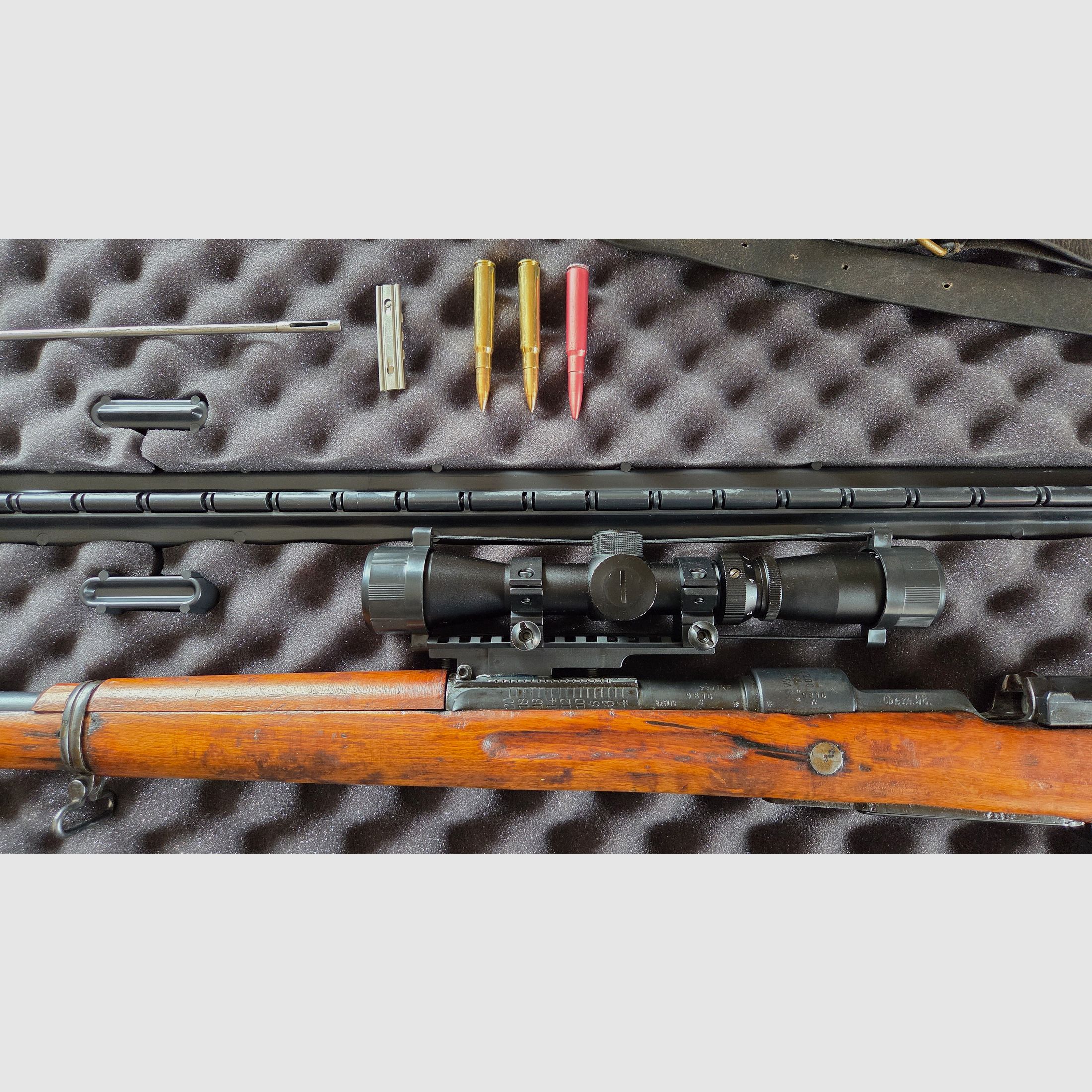 Mauser G98*Kal. 8x57 IS*Telescopisch vizier*Totale lengte 1250 mm*Loop 740 mm