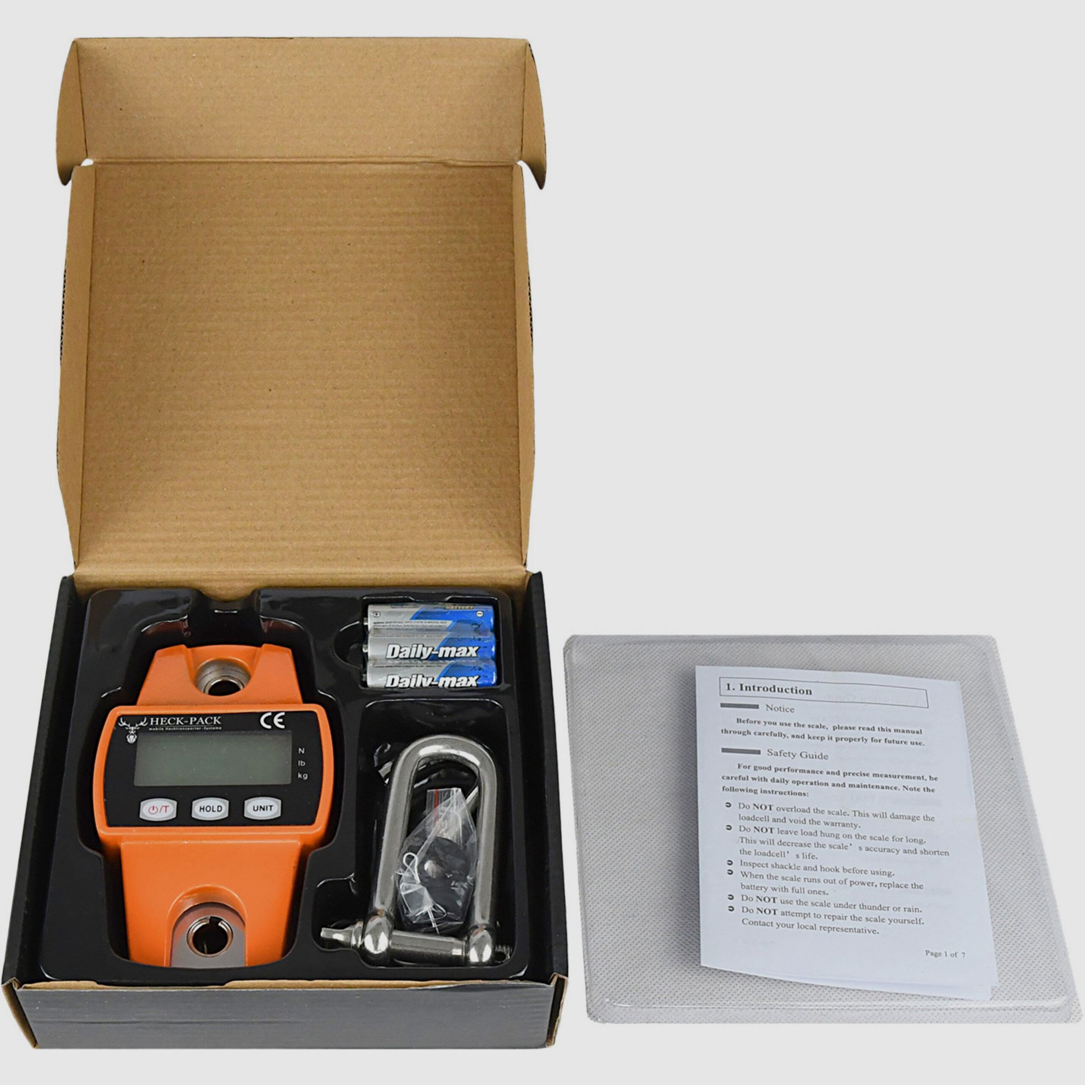 Heck-Pack Digitale Wildwaage