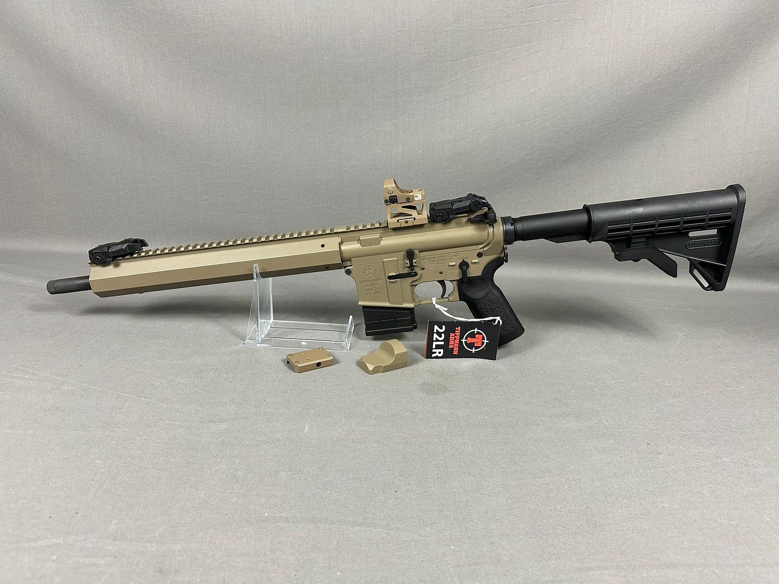 Tippmann M4-22 Elite-GS FDE Set mit Sight Mark Mini Shot M-Spec FMS Reflex Sight Tan