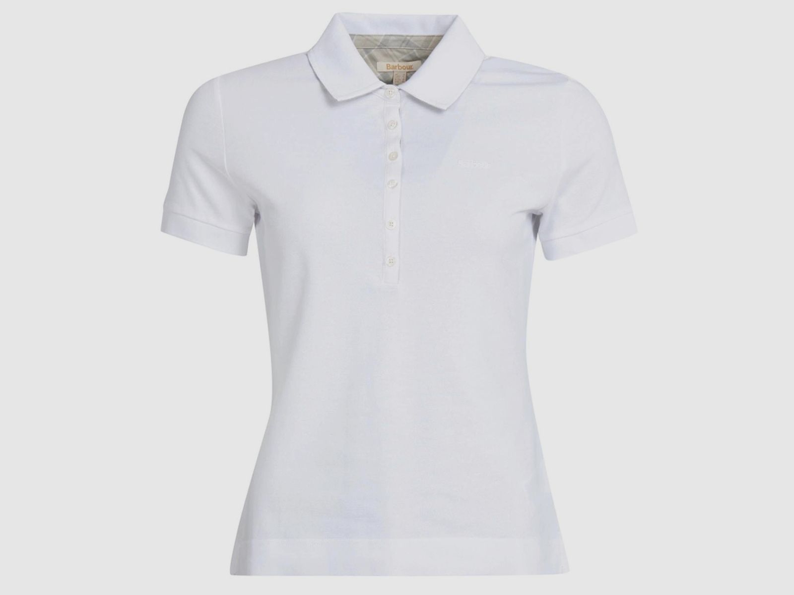 BARBOUR Portsdown Top Poloshirt Biały/ Srebrny Brzoza