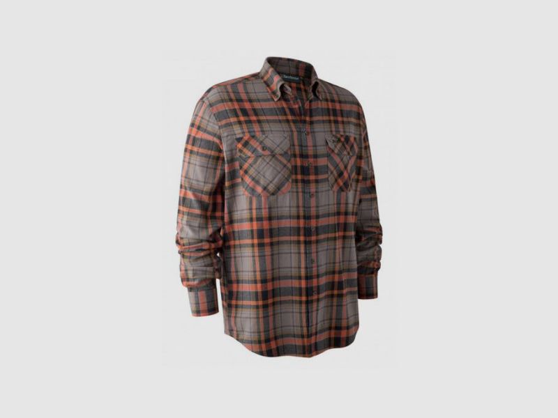 Deerhunter Geruit Shirt Oranje en Grijs mod. Marvin art.8187 DEERHUNTER, afbeelding 1 van 3