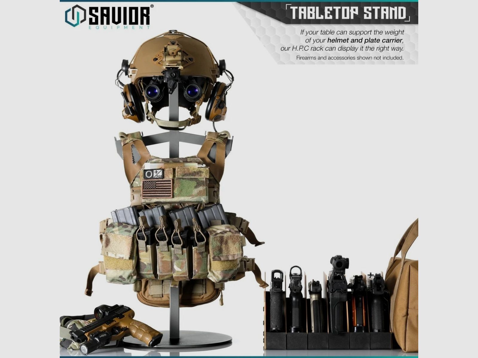 Savior - Taktischer Tischständer - H.P.C. Rack Tabletop Gear Stand - SW Gray - RK-ST-HPC-GS, Bild 2 von 6