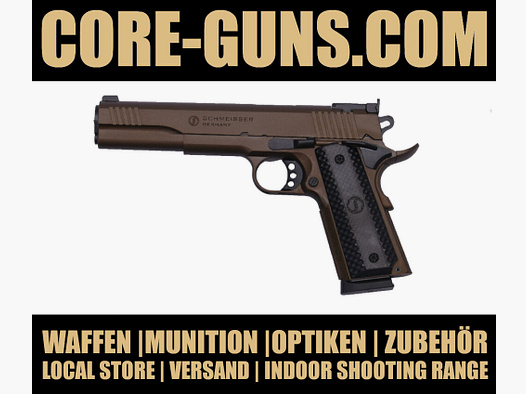 Schmeisser Hugo 1911 Pistolet 9mm Luger 6" Bronze Brûlée immédiatement disponible