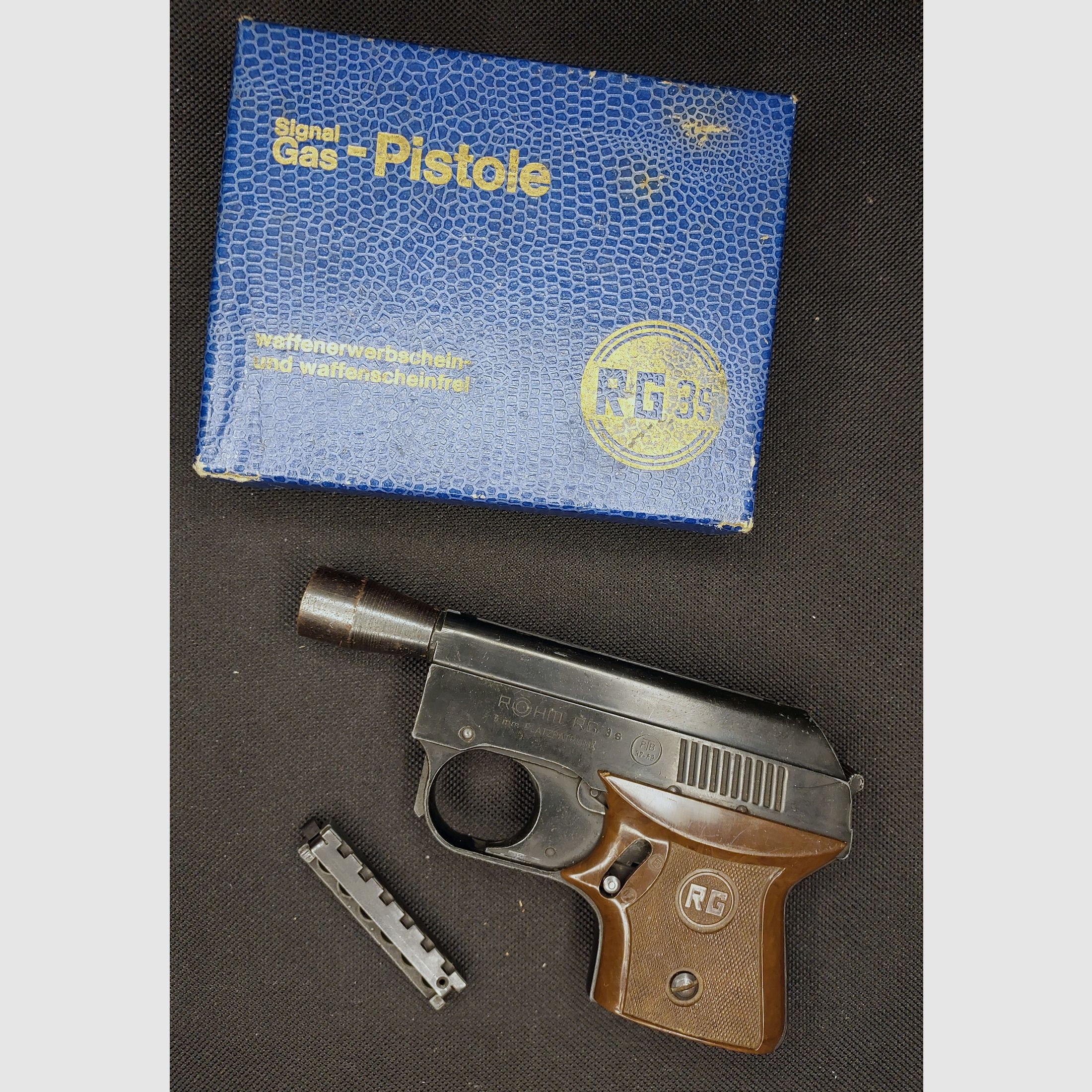 Taschenpistole RG3s - Röhm RG 3 s Schreckschuss Pistole Kal. 6mm Flobert (PTB 33-69)