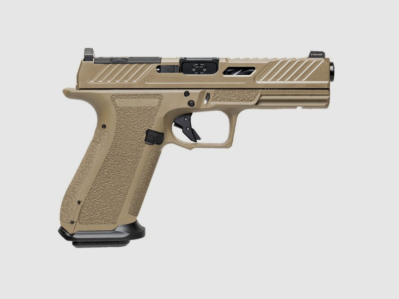 Shadow Systems DR920 Elite Slide Optic, FDE, 9mm, 4.5" Spiral Barrel, Tritium
