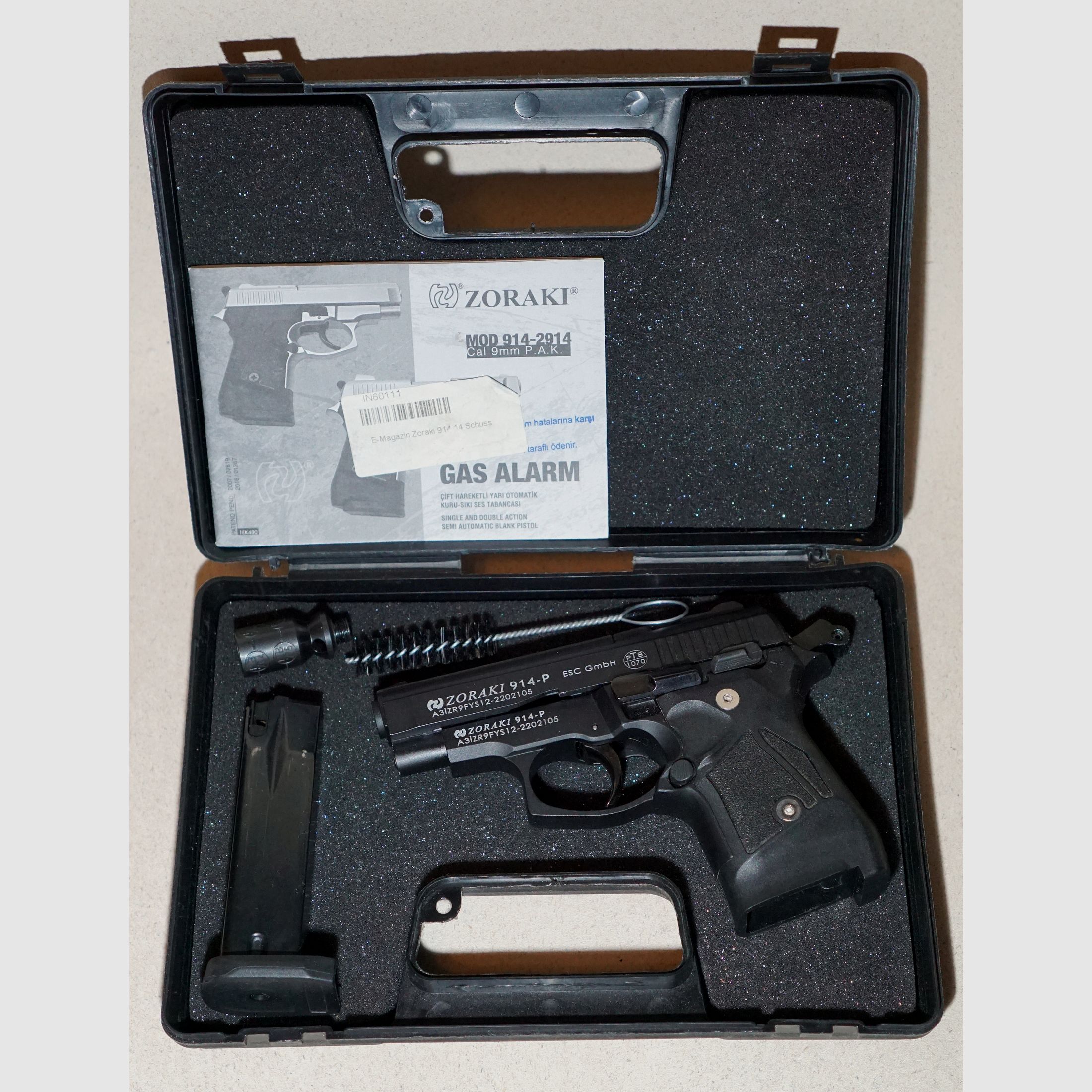 Zoraki 914 brüniert Schreckschuss Pistole 9mm P.A.K. neuwertig!