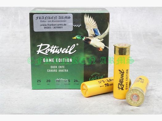 Rottweil Game Edition ANATRA 20/70 3,0mm 25 pezzi Rottweil Game Edition ANATRA 20