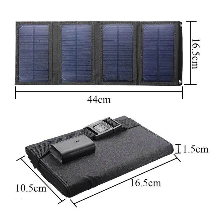 Piccolo pannello solare pieghevole con porta USB 10-20 watt in Digital Camo Green, immagine 7 di 7