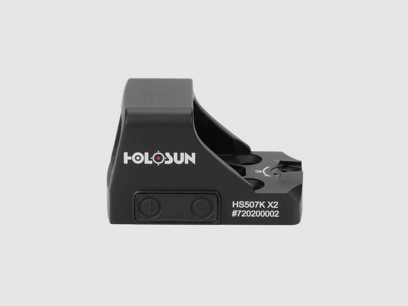 HOLOSUN HS507K-X2 Mirino Reflex Aperto con punto rosso 2MOA intercambiabile, reticolo circolare 32MOA