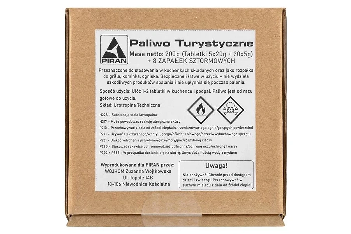Paliwo turystyczne Piran 200 g. MIX TigerWood