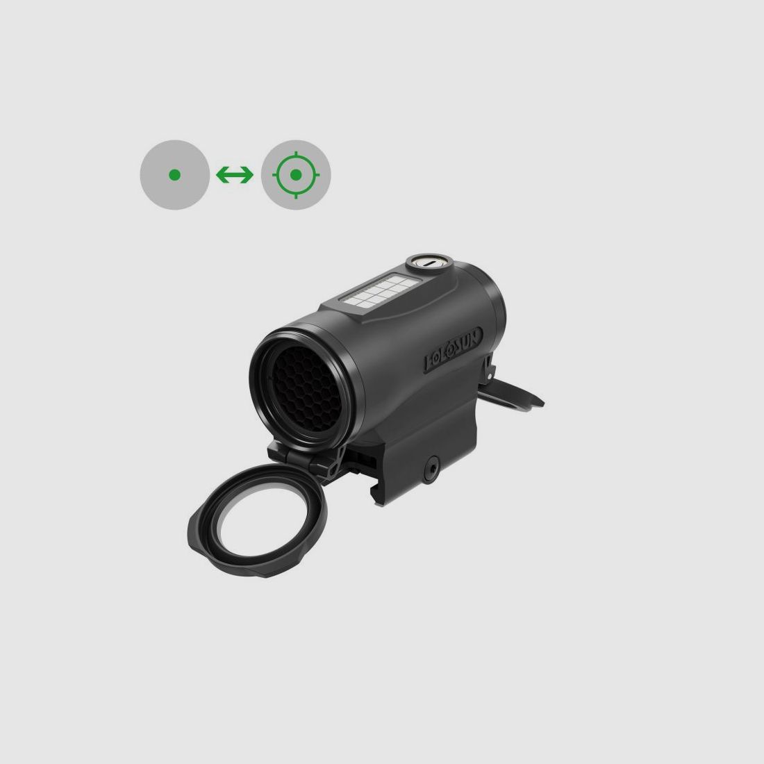 Holosun Reflexvizier HE530C-GR met groene verwisselbare richtkruis: 2MOA punt & 65MOA cirkelpunt, afbeelding 1 van 5