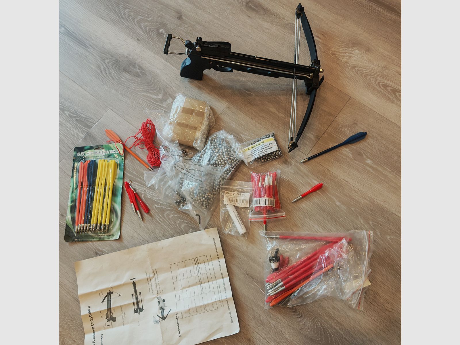 Crossfire II pistol crossbow for 6mm balls, fish arrows, and bolts