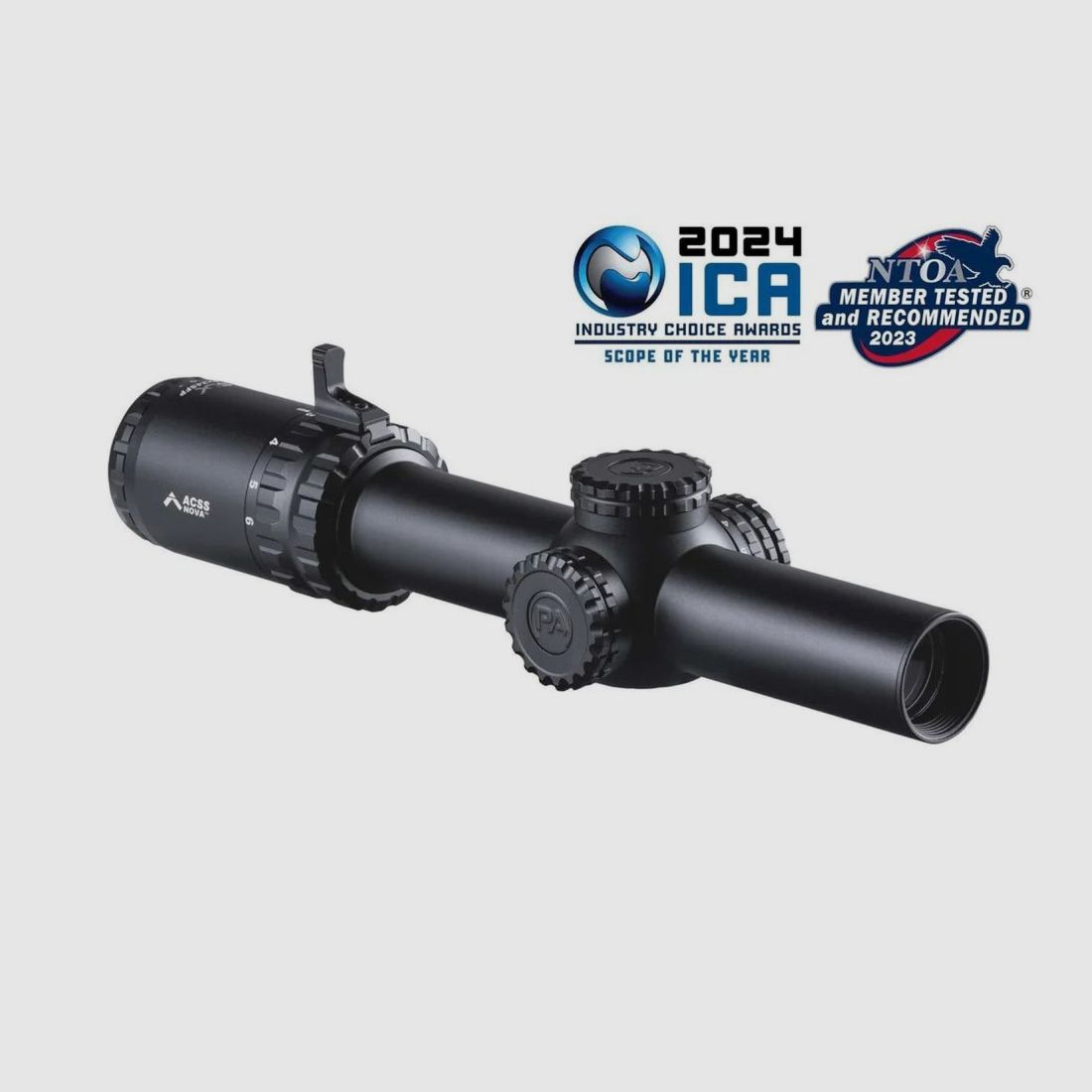 Primary Arms SLx 1-6x24mm SFP Rifle Scope Gen IV Illuminated ACSS Nova Fiber Wire Reticle Schwarz